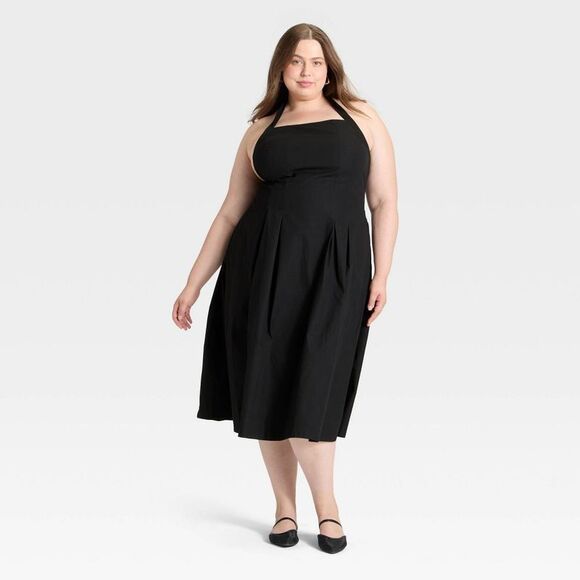 A New Day Dresses & Skirts - Women's Midi Halter Dress - A New Day Black 4X